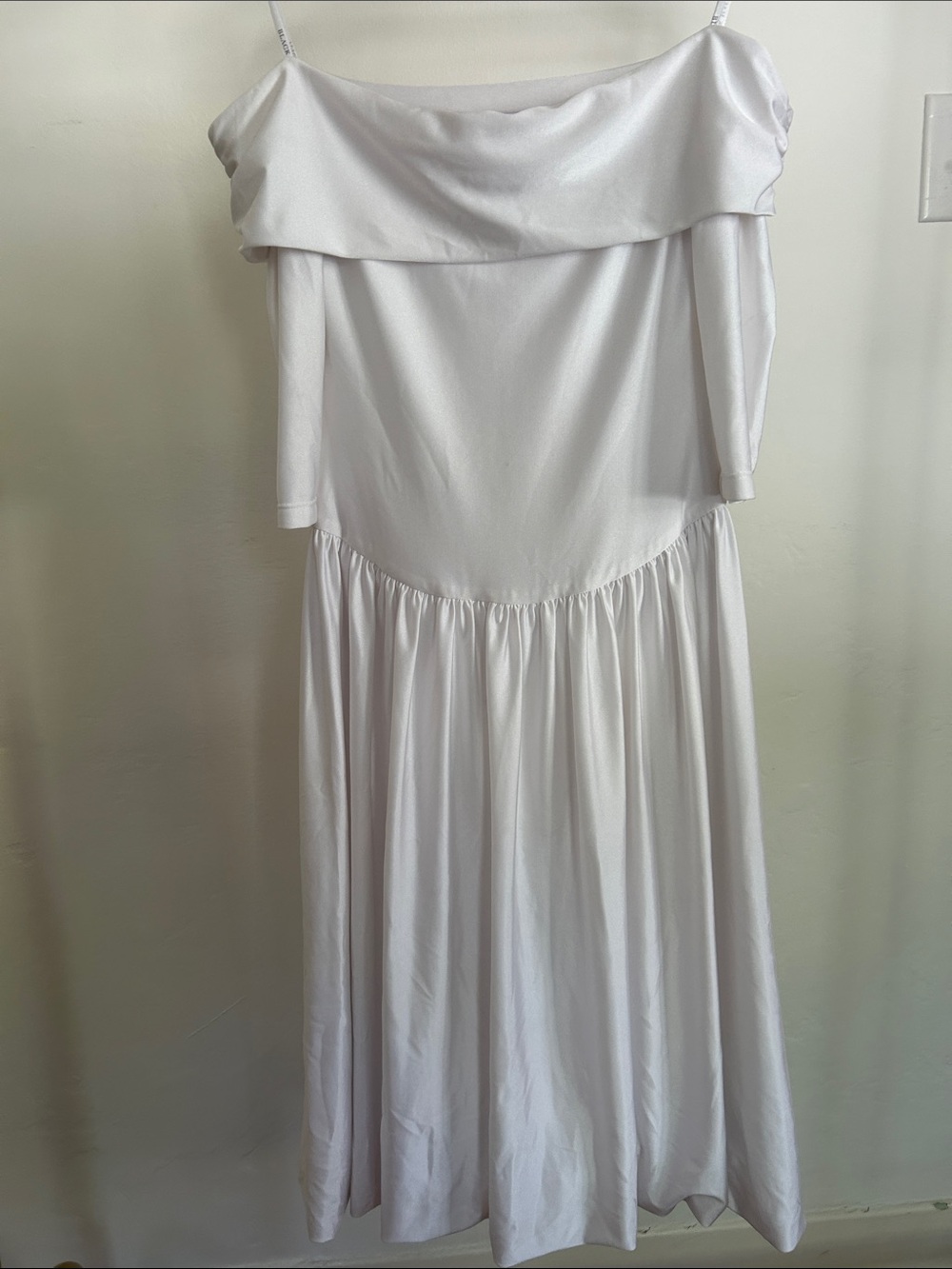 Black Halo White One-Shoulder Maxi Dress